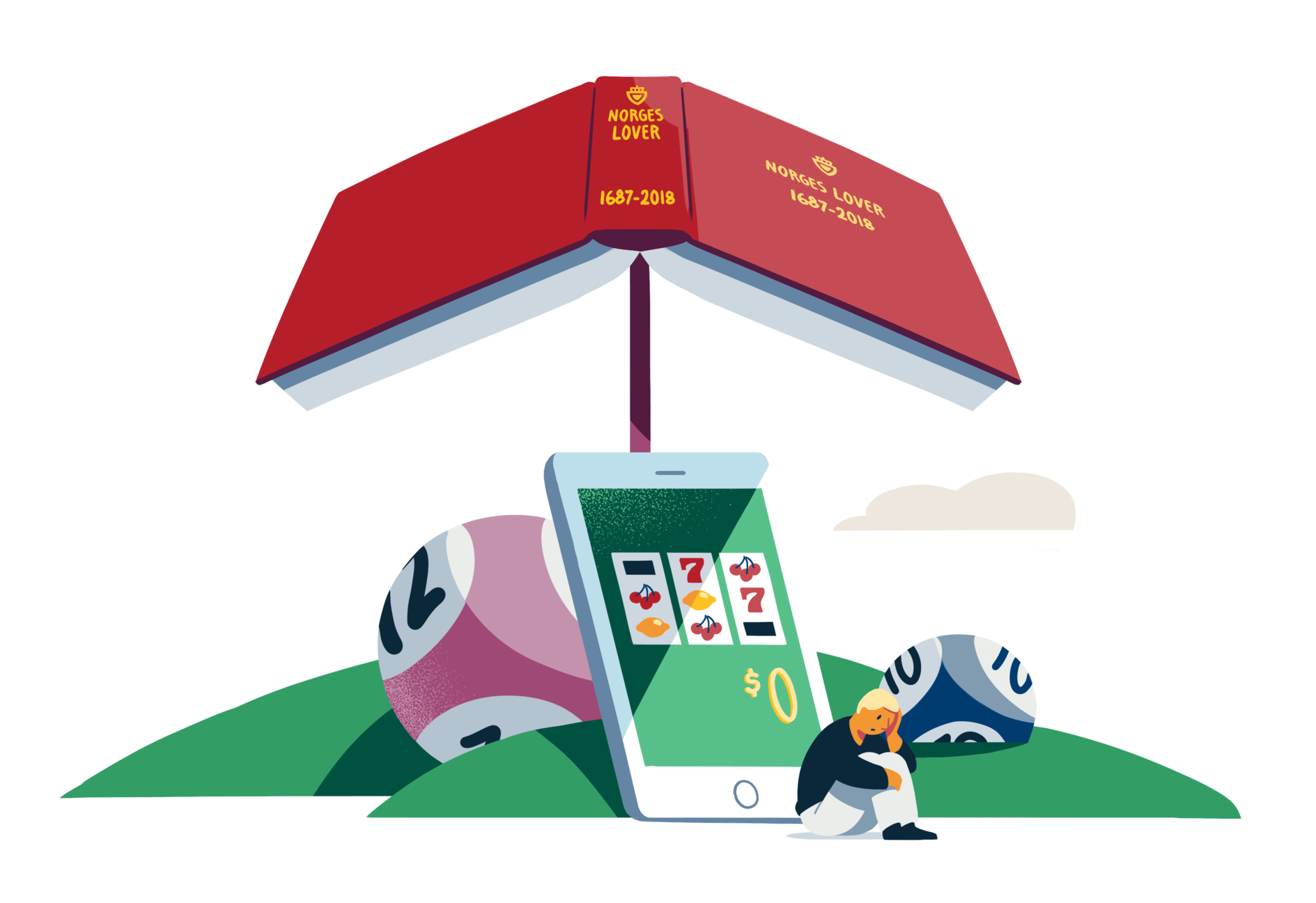 Illustrasjon pengespill