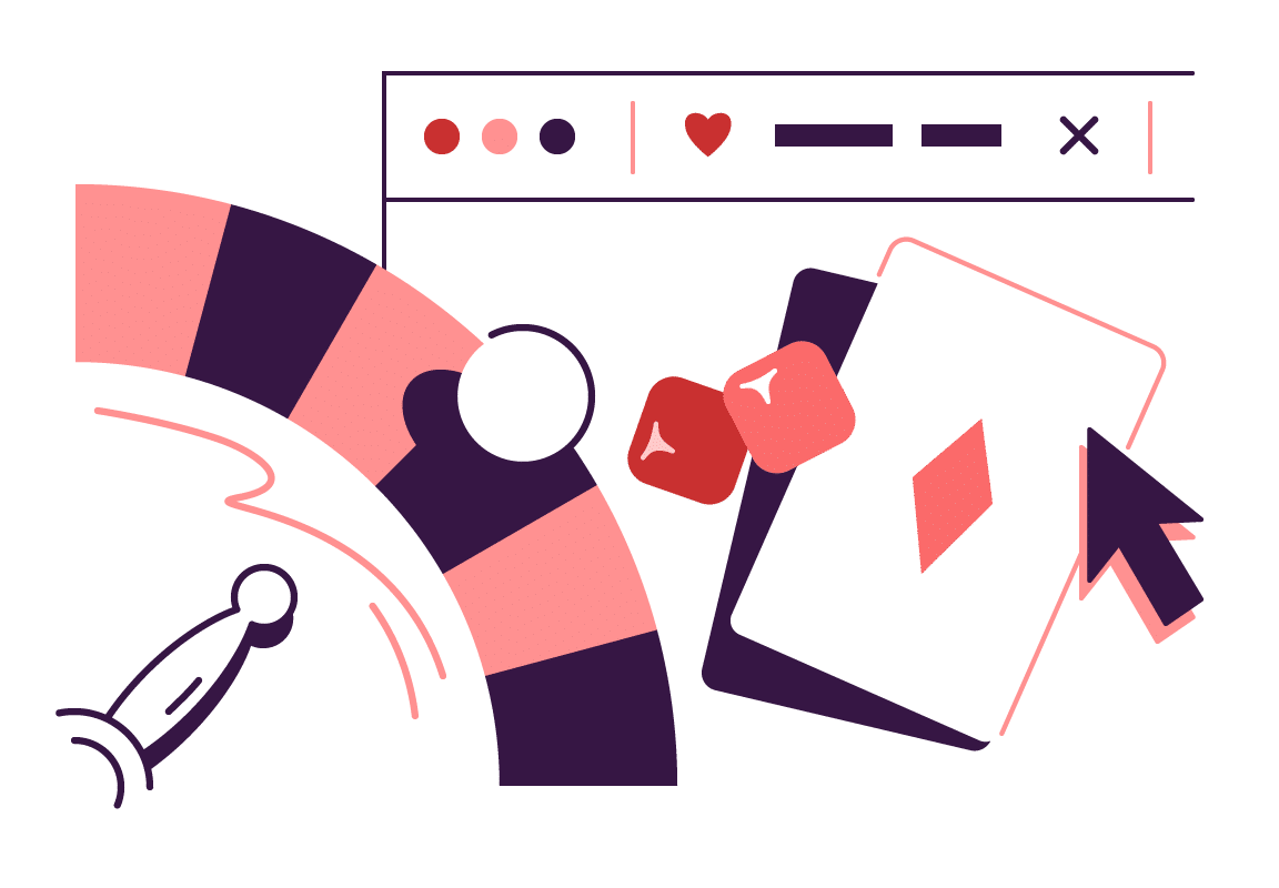 Illustrasjon online pengespill